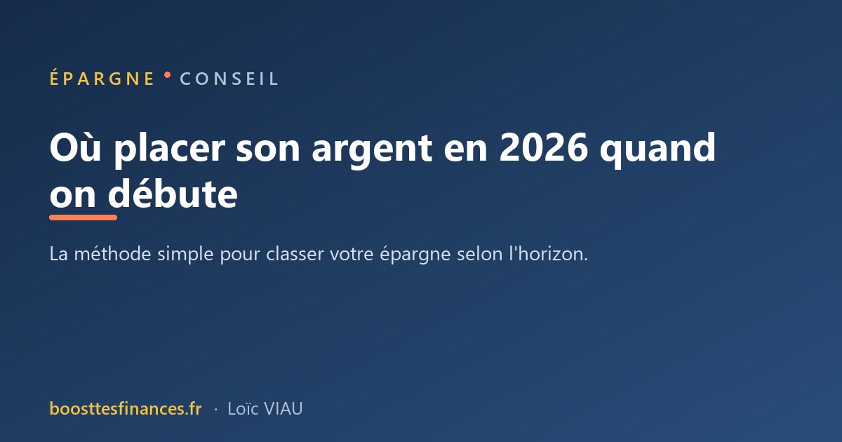 Où placer son argent en 2026 quand on débute